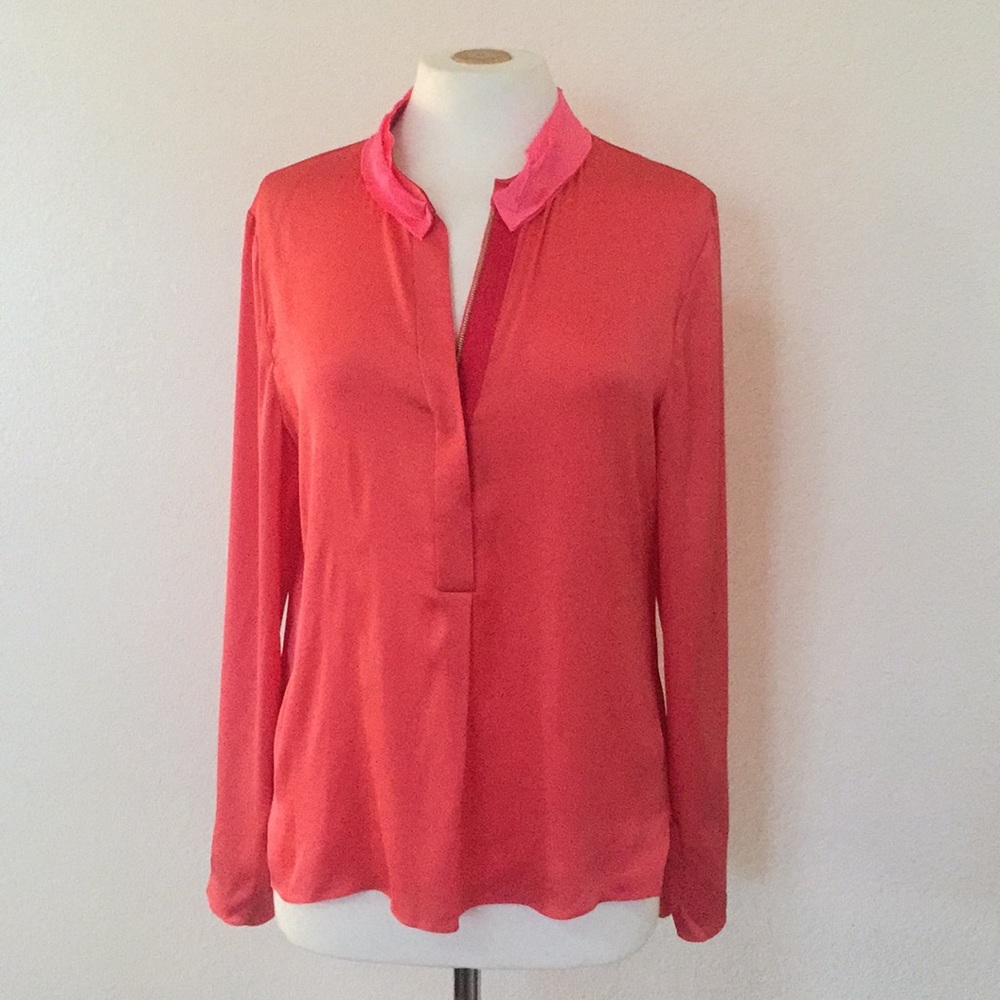 Elie Tahari Hailey Long Sleeve silk blouse